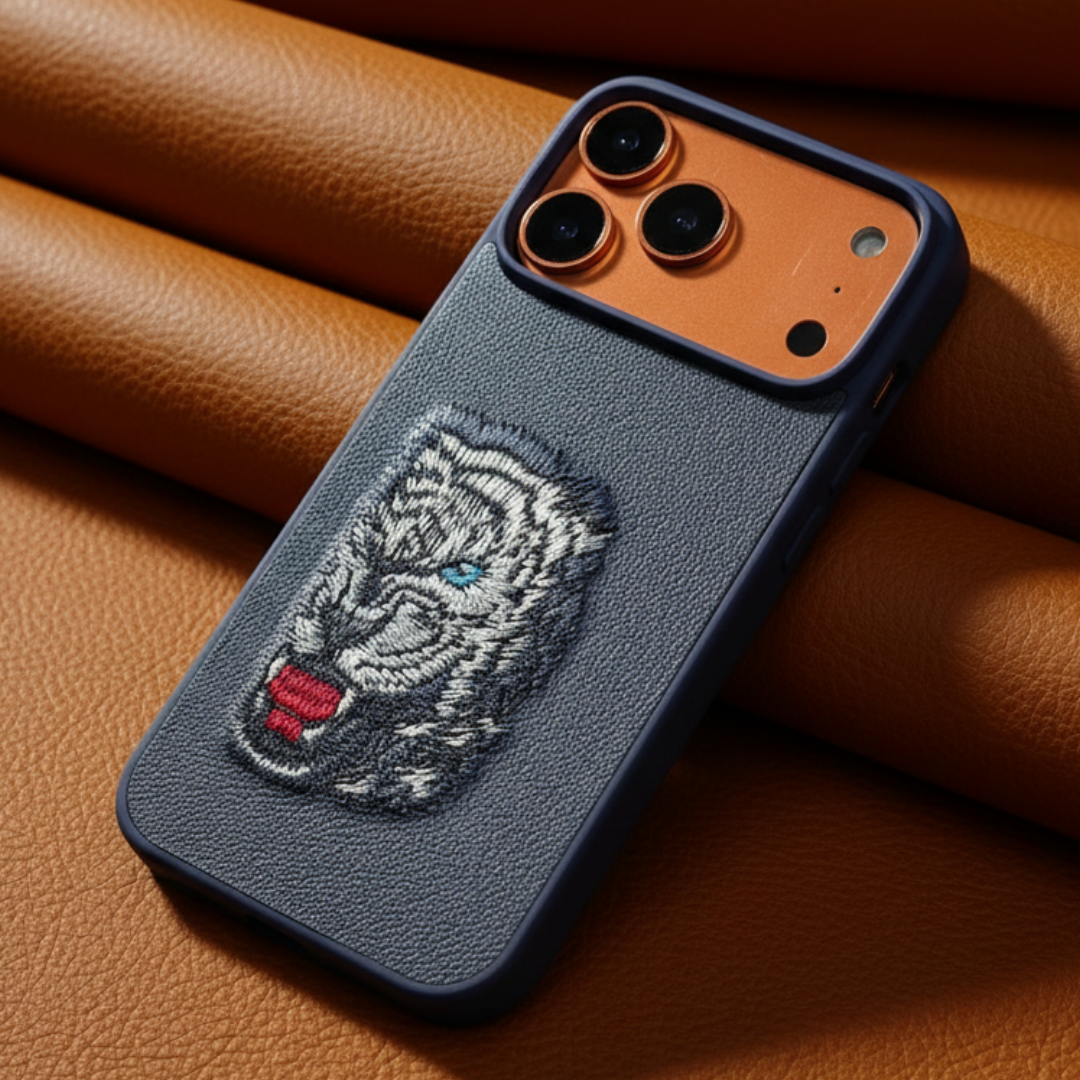Blue Leather Blue Lion OC Ornamented for Apple iphone 17 Pro Max — Goodsys