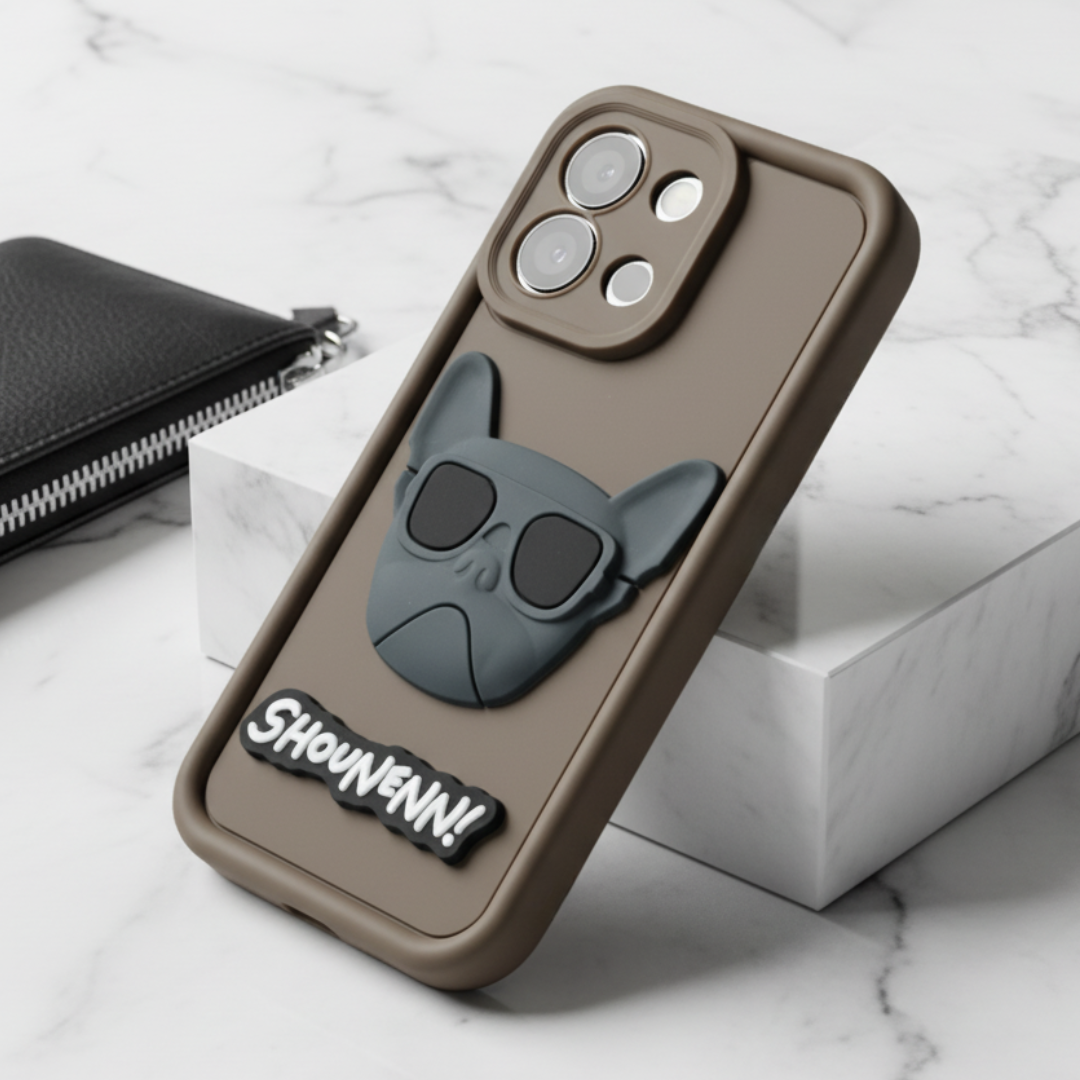 Brown SHOUNENN BULLDOG Silicone case for Oneplus 13s — Goodsys