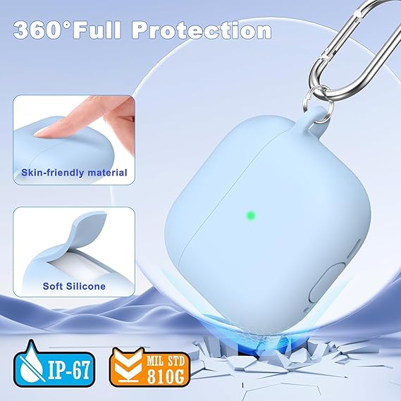 Cloud Blue Silicone Case For Apple Airpods 1/2 — Goodsys