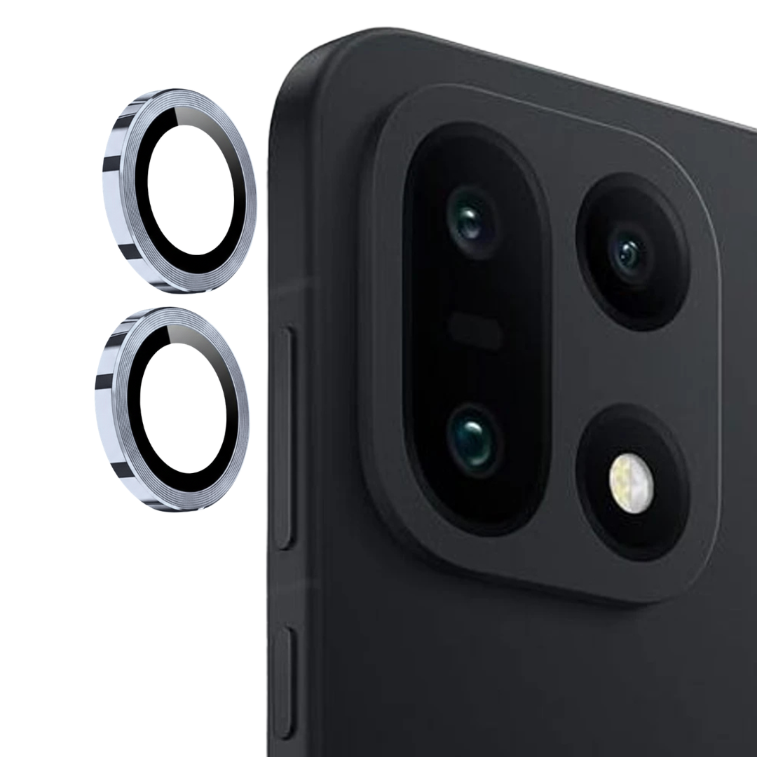 Silver Metallic camera ring lens guard for Oneplus 15 — TechGuard