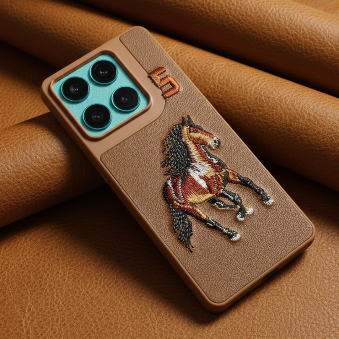 Brown Leather Horse No.5 OC Ornamented for Motorola Edge 60 Fusion — Goodsys