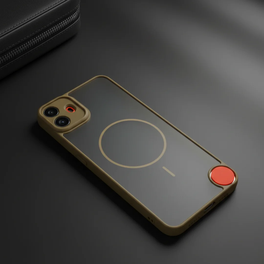 KYRON Brown Camera Protection Matte Case for CMF Phone 1 — Goodsys