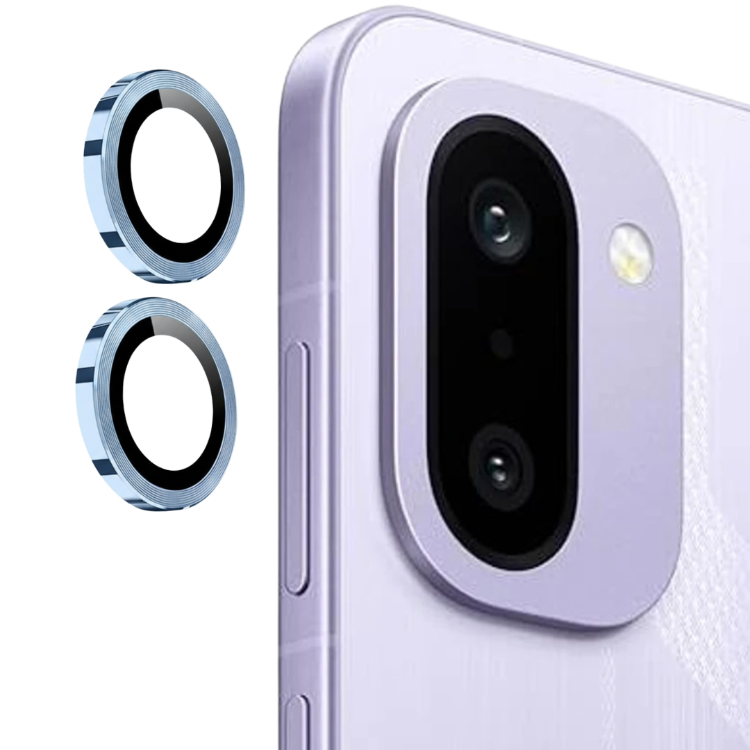 Blue Metallic camera ring lens guard for Oneplus 15r — TechGuard