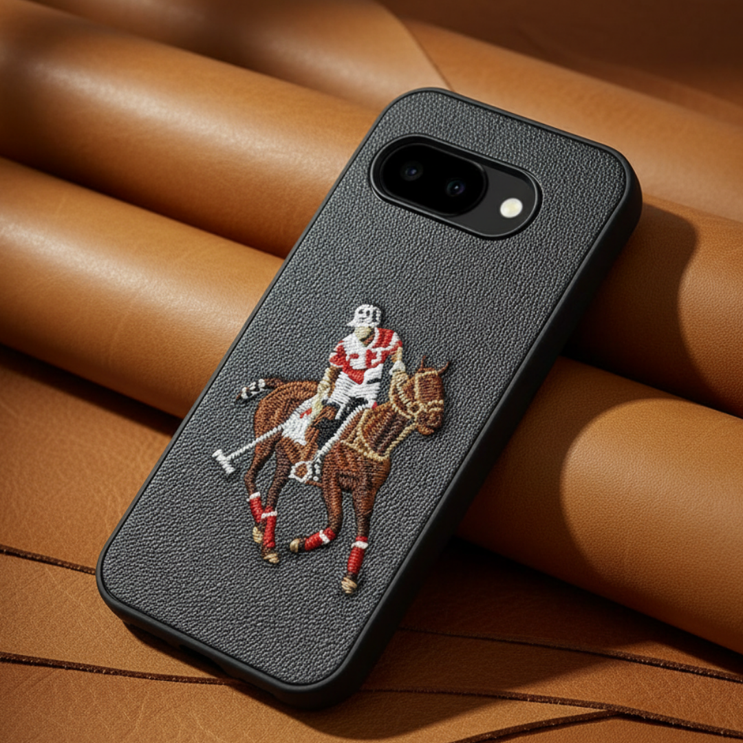 Black Leather Horse Rider OC Ornamented for Google Pixel 9a — Goodsys