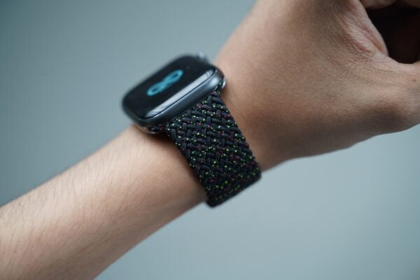 Black Unity Braided Solo Loop For Strap For Apple Watch Series 1 (42mm/44mm/45mm/46mm/49mm)