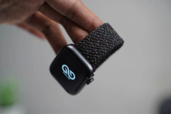 Black Unity Braided Solo Loop For Strap For Apple Watch Series 1 (42mm/44mm/45mm/46mm/49mm)