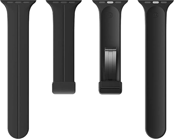 Black Magnetic Clasp Adjustable Strap For Apple Watch Series 1 (38mm/40mm/41mm)