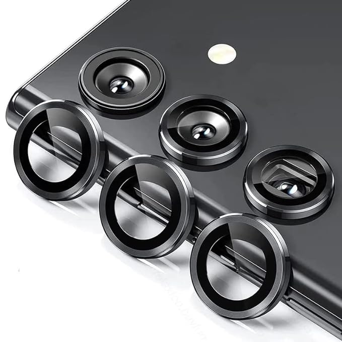 Black Metallic camera ring lens guard for Samsung S26 — Goodsys
