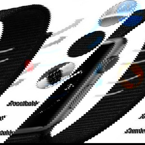 Black Nylon Strap For Apple Watch Series 1 (42mm/44mm/45mm/46mm/49mm)