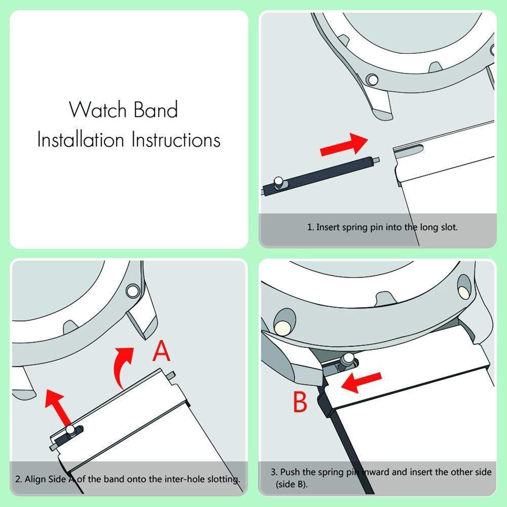 Stripes Blue Nylon Strap For Smart Watch 20mm