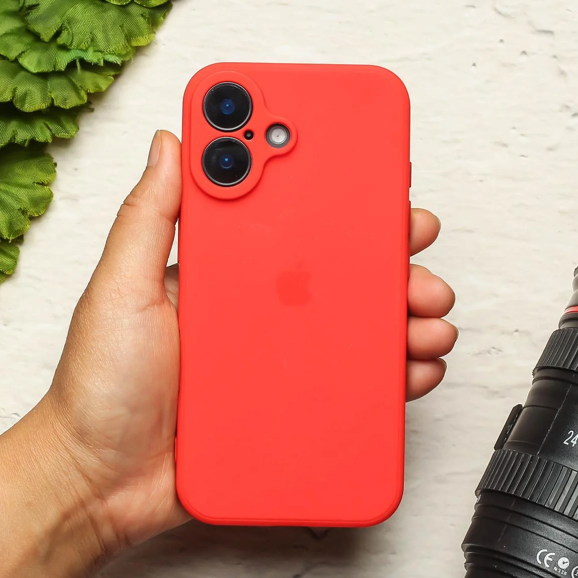 Red Original Camera Silicone Case for Apple Iphone 16 — Goodsys