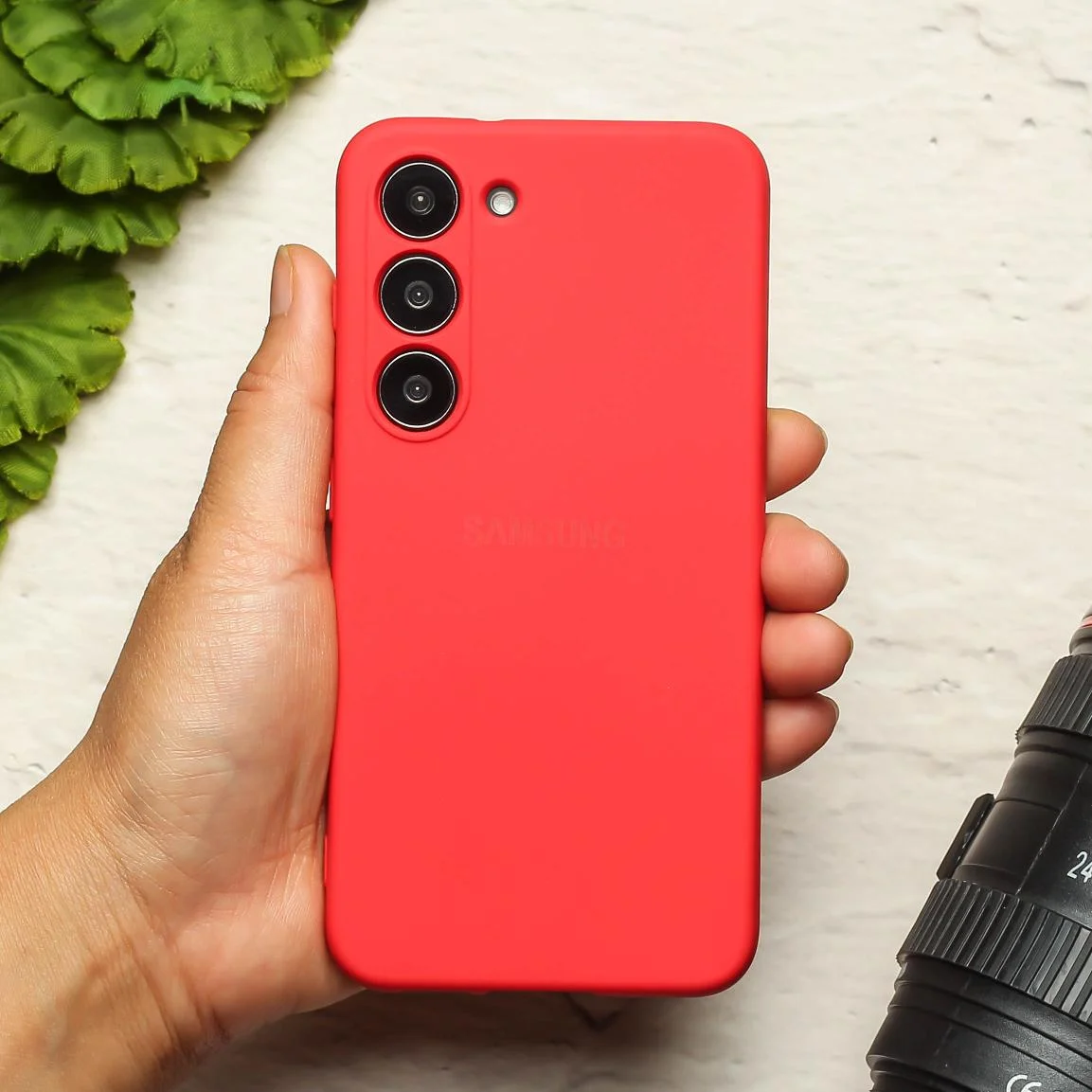 Red Original Camera Safe Silicone case for Samsung S21 — Goodsys