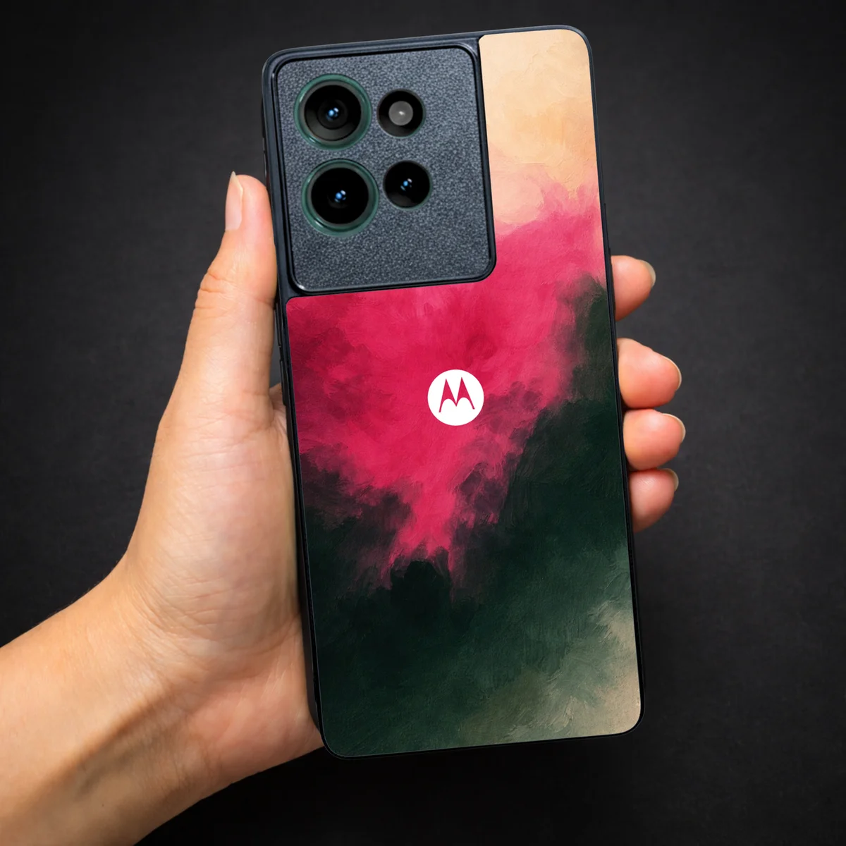 Roseate oil Paint (MB) Silicone Case for Motorola Edge 50 — Goodsys