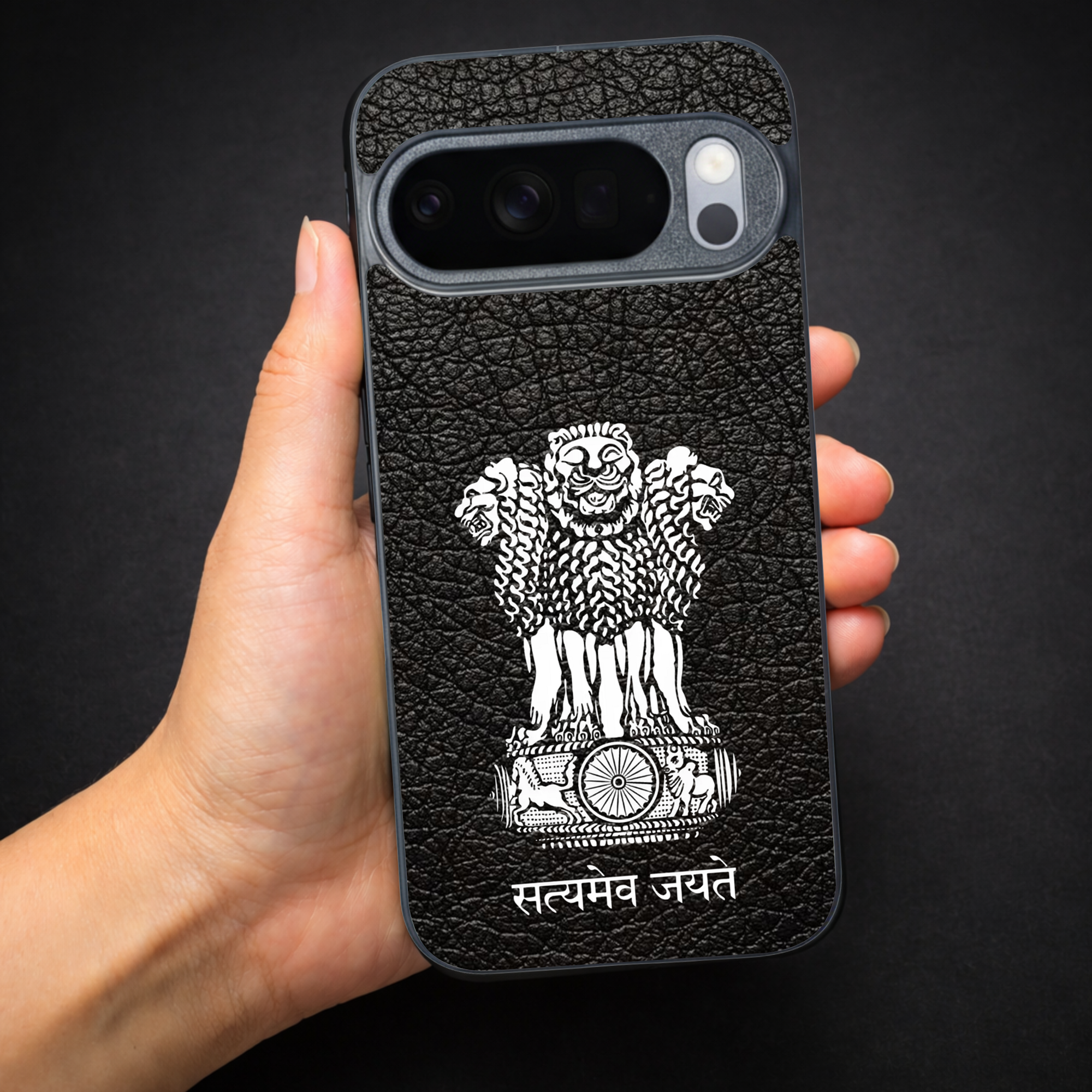 Black Satyamev Jayate MB case for Google Pixel 10 — Goodsys