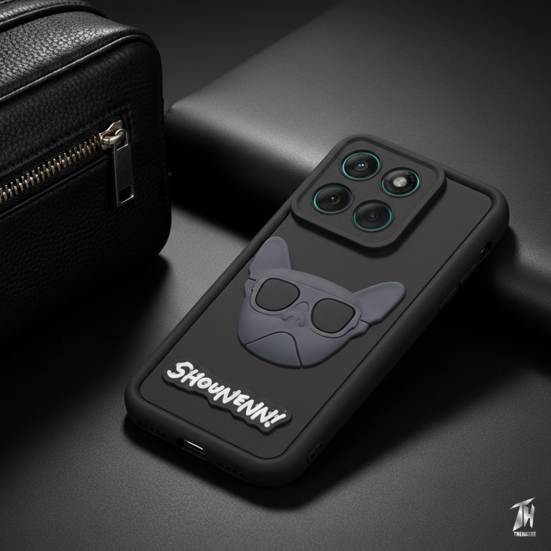 Black SHOUNENN BULLDOG Silicone case for Motorola Edge 60 Stylus — Goodsys