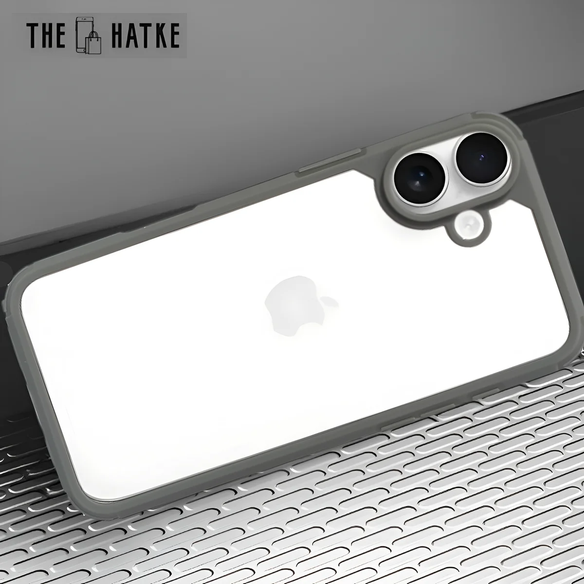 Pureview Grey Hybrid Shockproof Silicone Case for Apple Iphone 16 — Goodsys