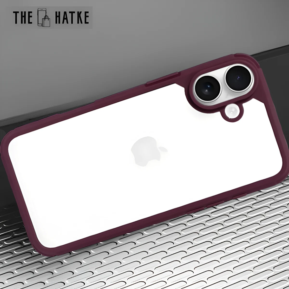 Pureview Mehroon Hybrid Shockproof Silicone Case for Apple Iphone 16 — Goodsys