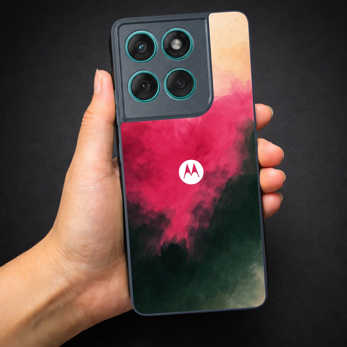 Roseate oil Paint (MB) Silicone Case for Motorola Edge 60 Pro — Goodsys