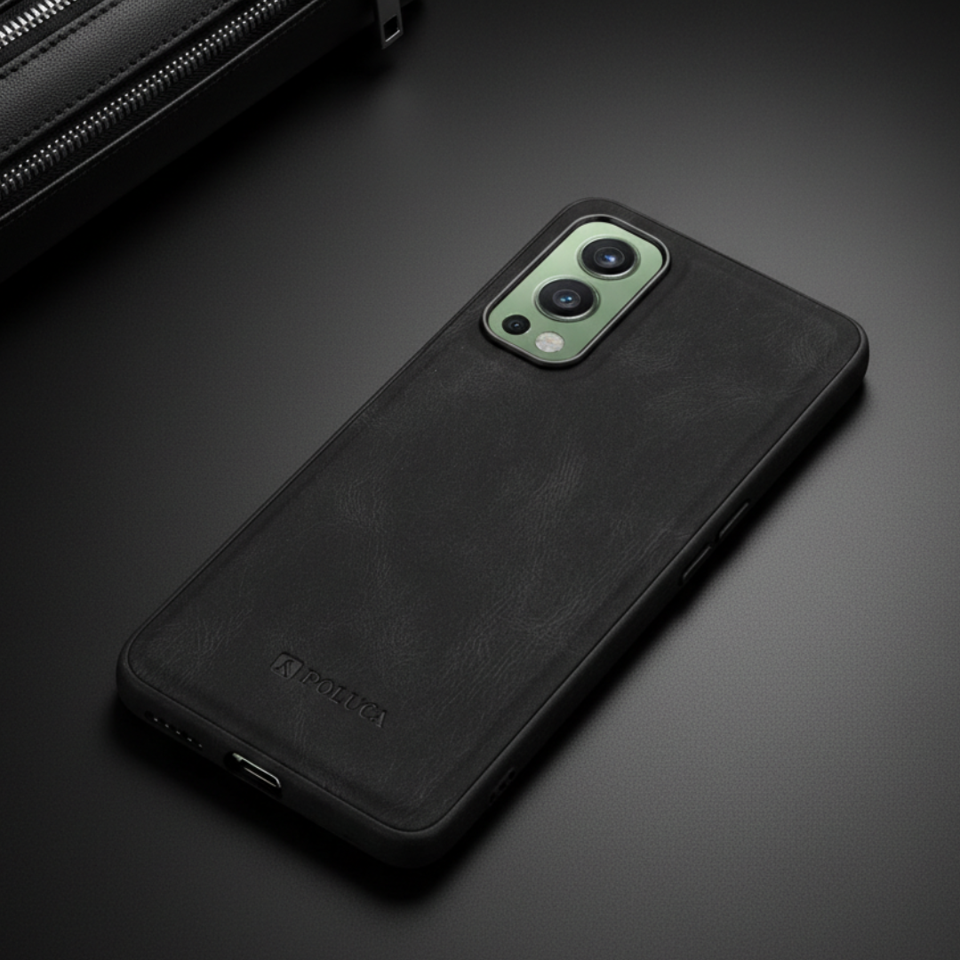 Black Standard Leather Case for Oneplus Nord 2 — Goodsys