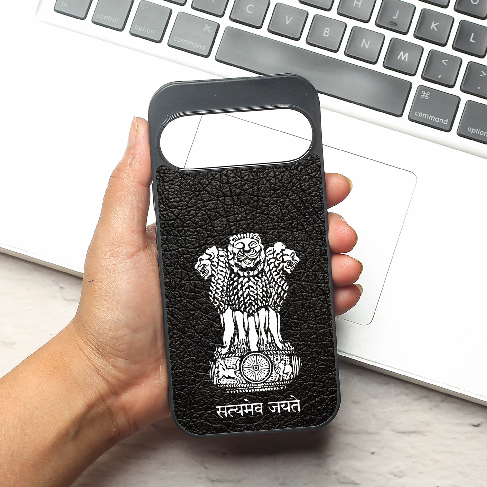 Black Satyamev Jayate MB case for Google Pixel 9 Pro — Goodsys