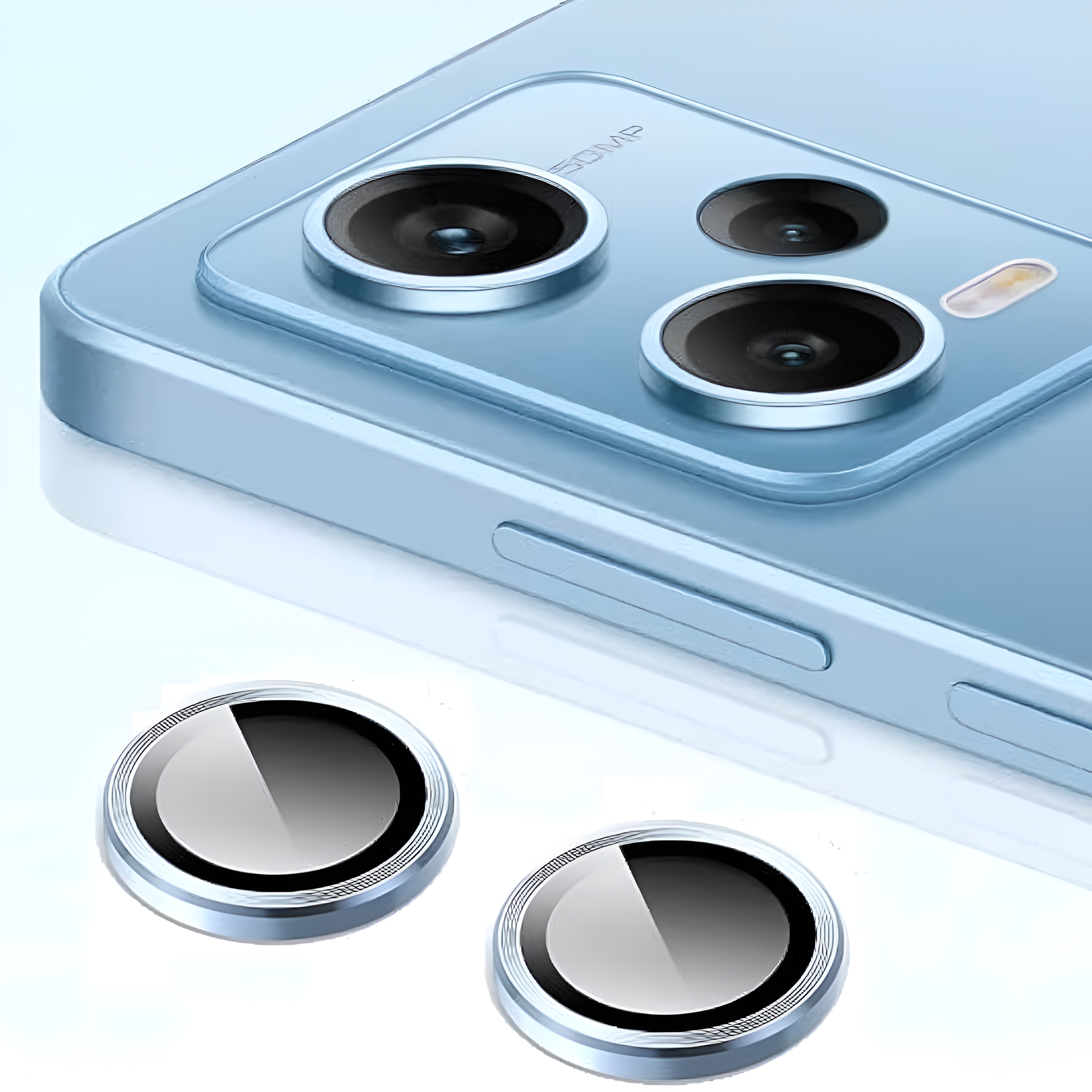 Sierra Blue Metallic camera ring lens guard for Redmi Note 12 pro Plus — TechGuard