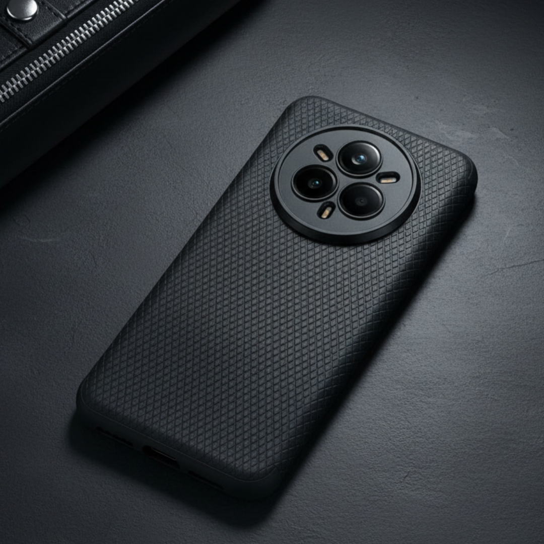 Black Line Wave Silicone Case for Realme 14 Pro Plus — Goodsys