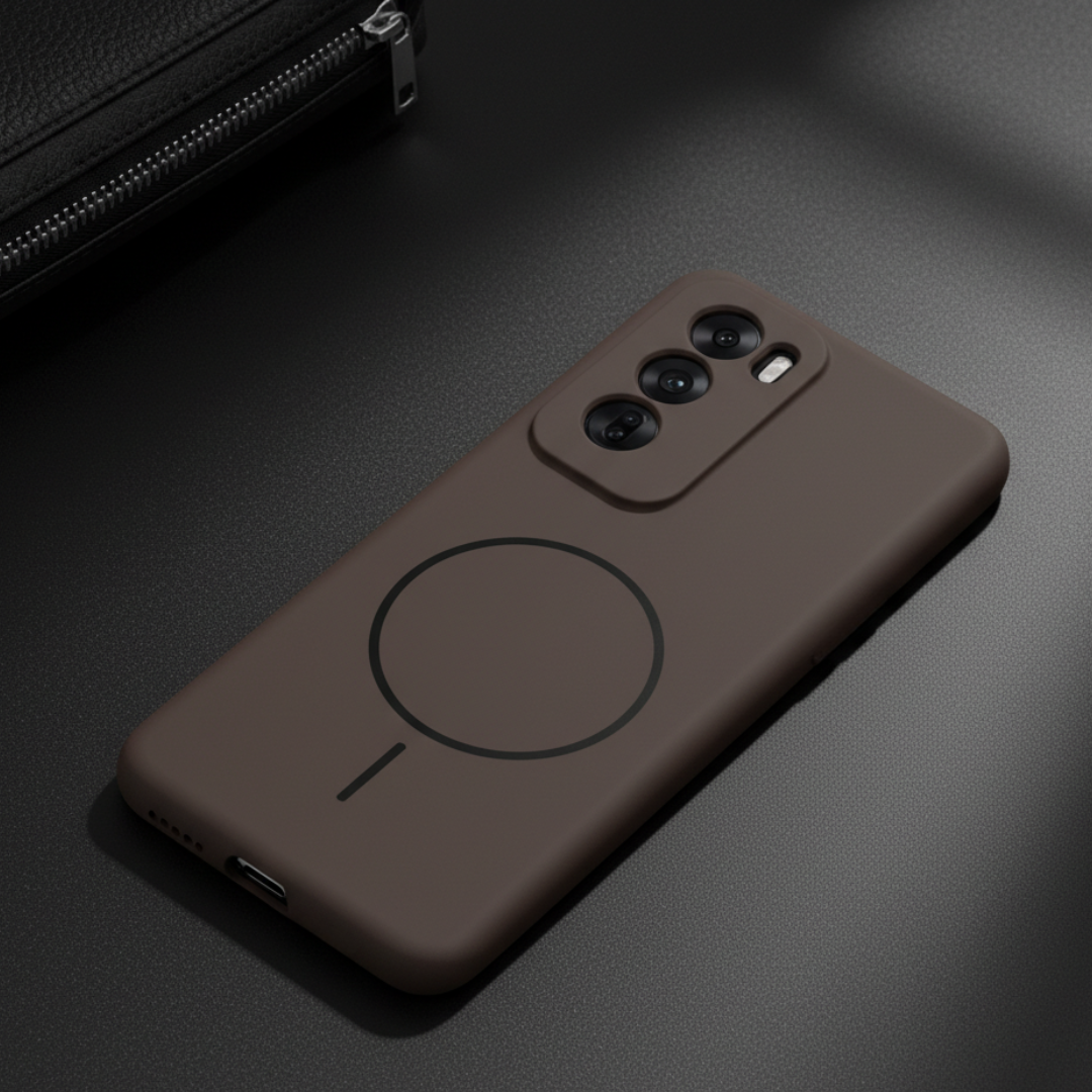 CAVEN Dark Brown Silicone case for Oppo Reno 12 — Goodsys
