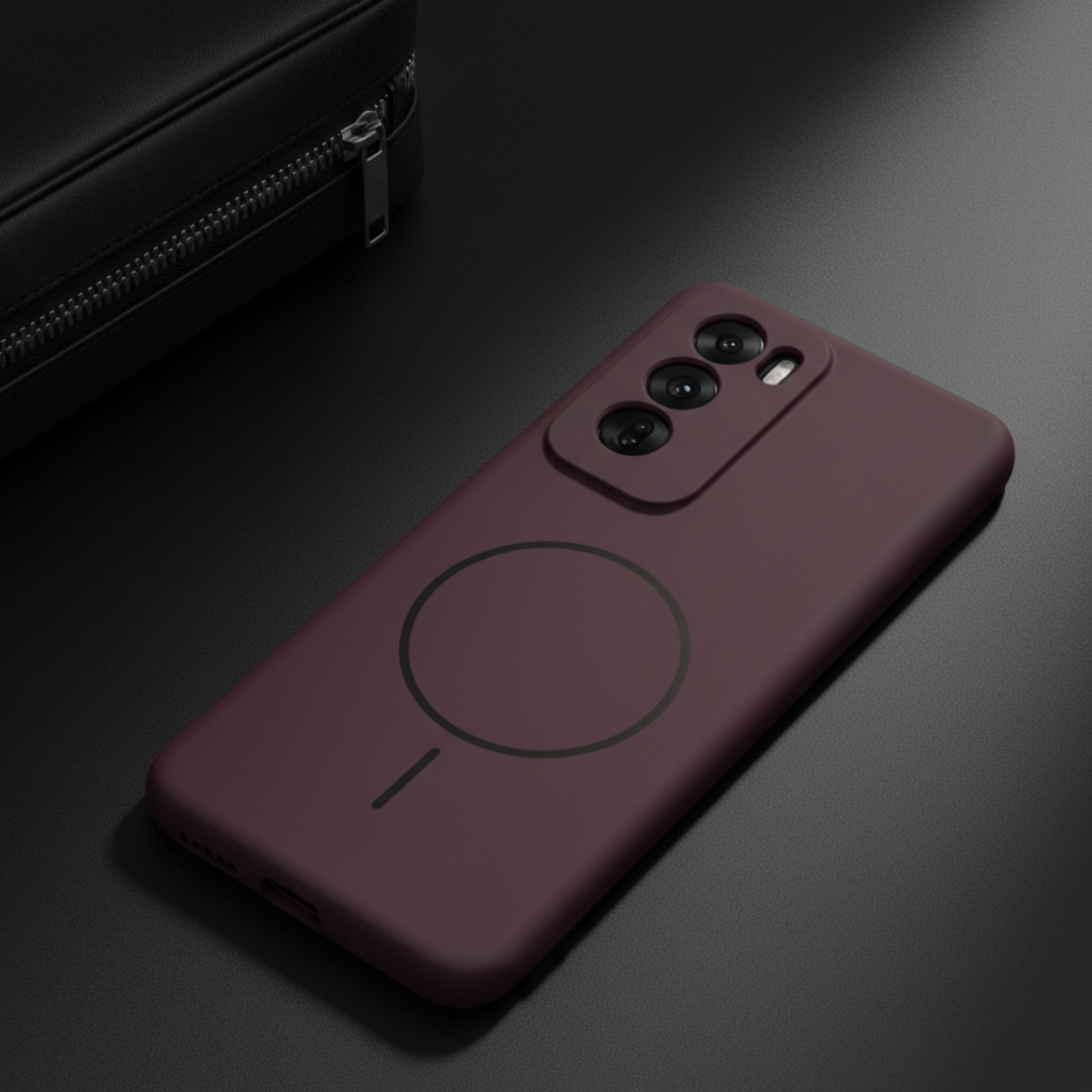 CAVEN Dark Pink Silicone case for Oppo Reno 12 — Goodsys
