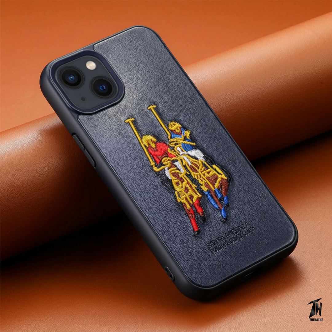 Black Leather Colorfull Dual Horse for Apple iPhone 14 Plus — Goodsys