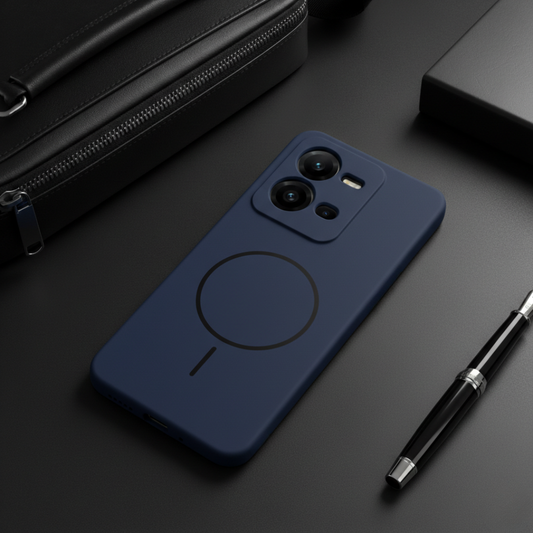 CAVEN Dark Blue Silicone case for Vivo V25 — Goodsys