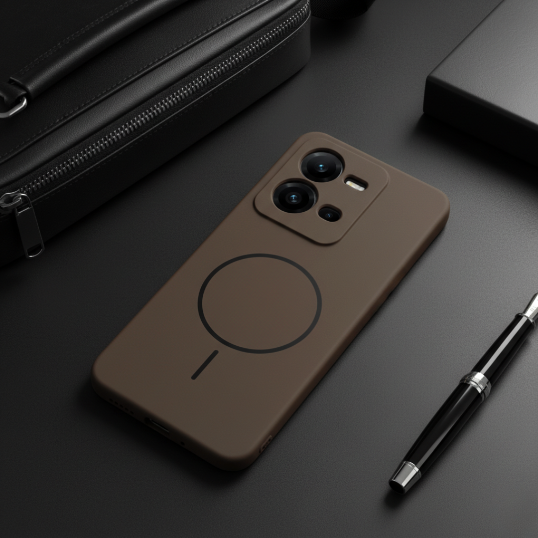 CAVEN Dark Brown Silicone case for Vivo V25 — Goodsys