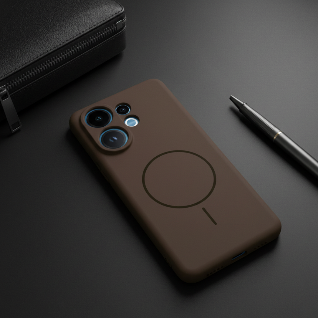 CAVEN Dark Brown Silicone case for Vivo V60 — Goodsys