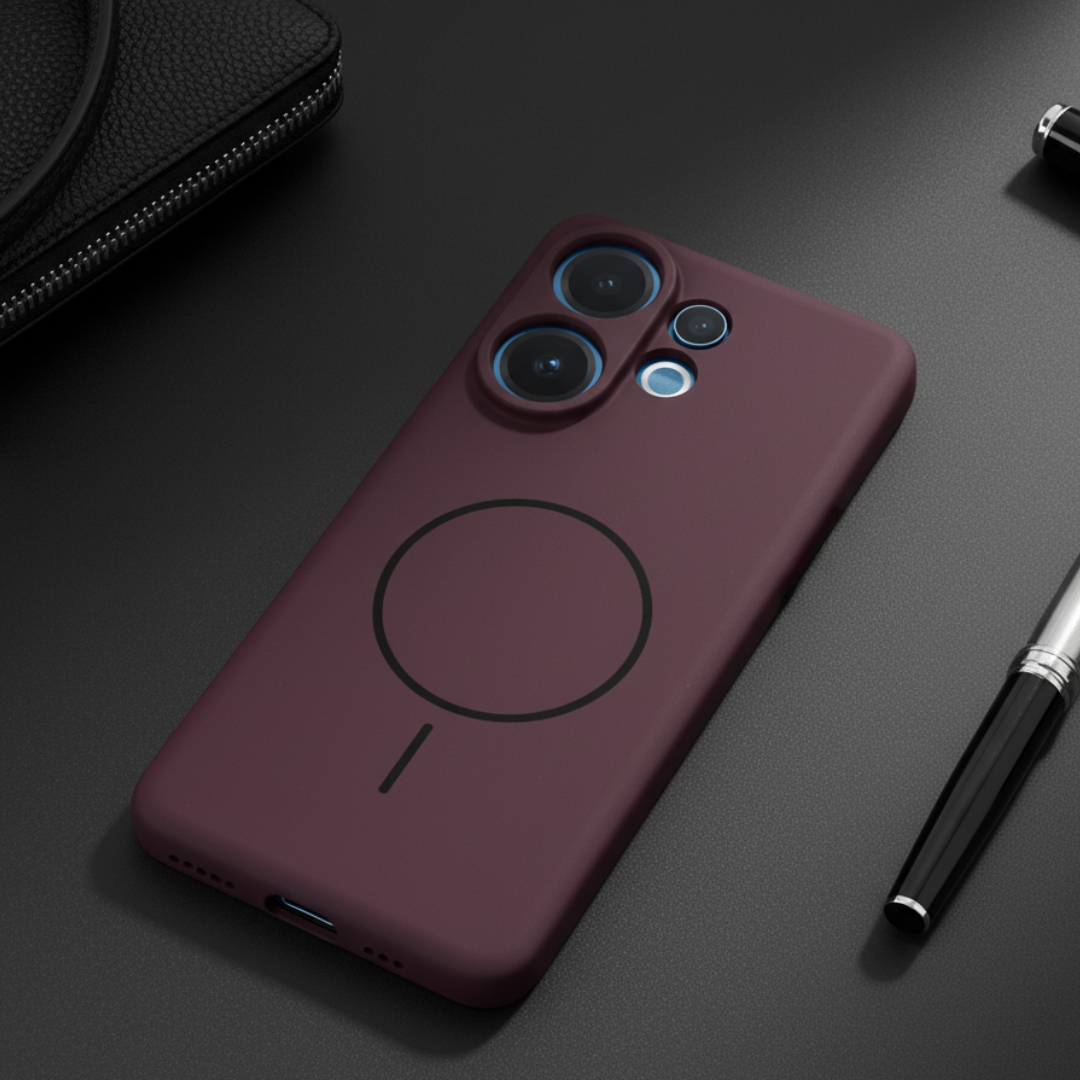 CAVEN Dark Pink Silicone case for Vivo V60 — Goodsys