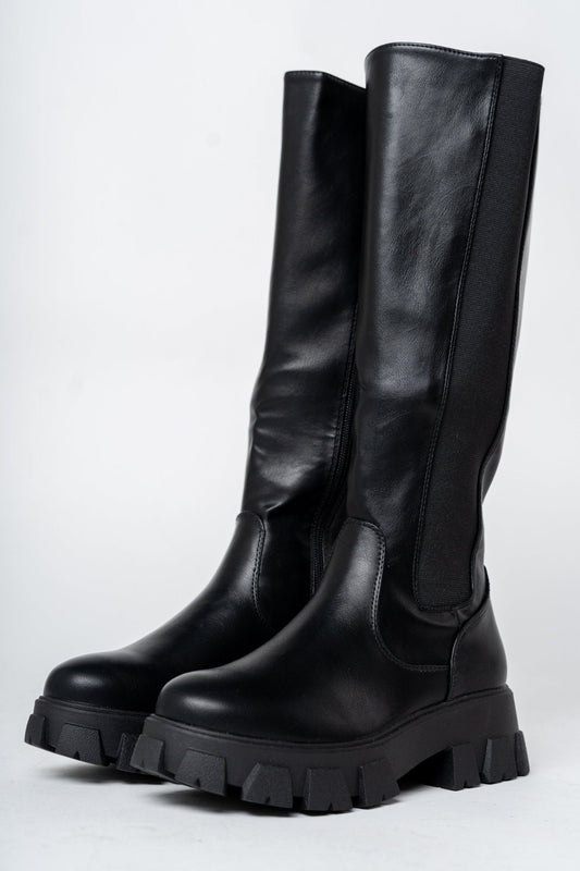 Lori lug platform boots black