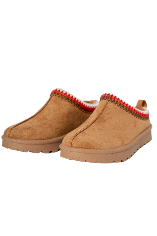 Zen stitched slippers cognac