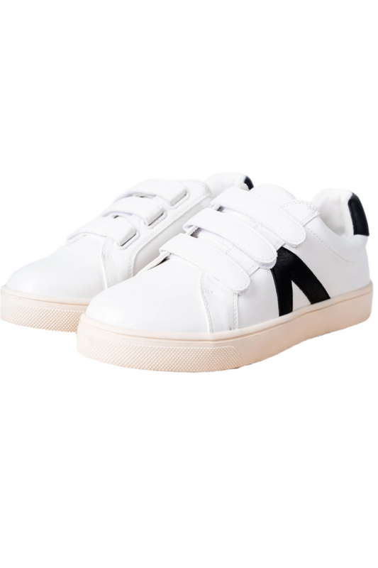 Izzie low top sneaker white/black