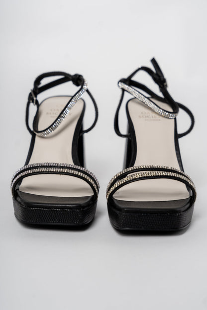 Suva rhinestone strappy heels black