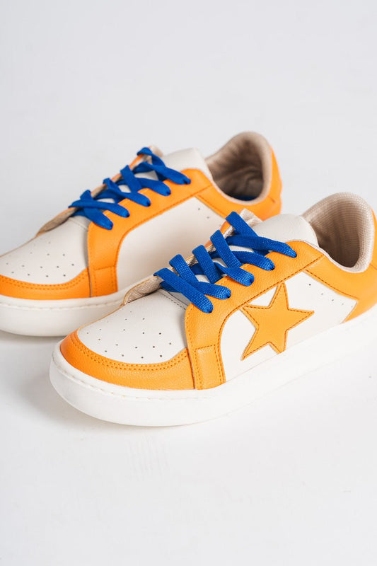 Star sneakers orange