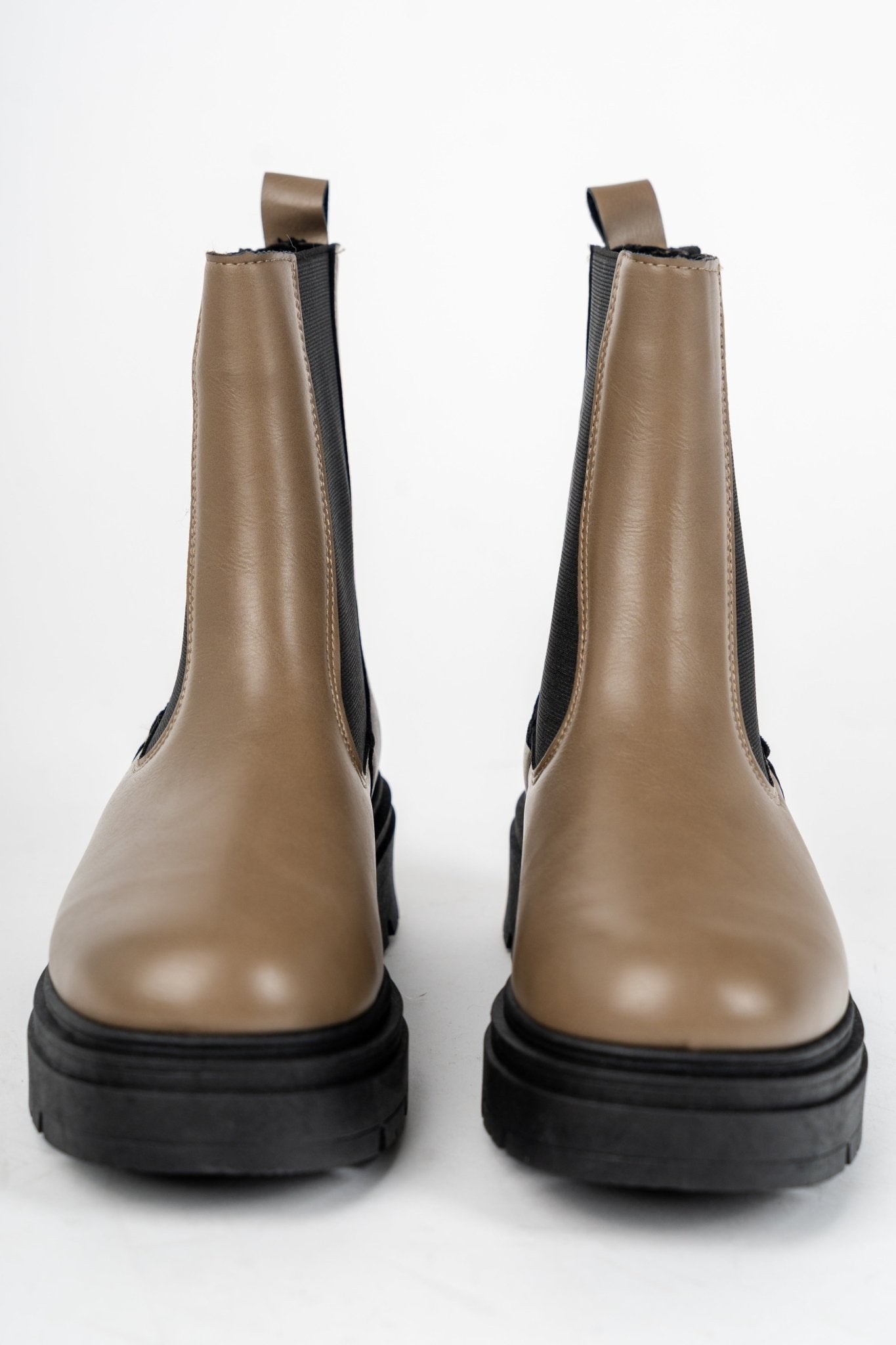 Servant Chelsea bootie dark taupe