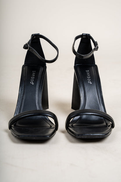 Premier one band chunky heel black