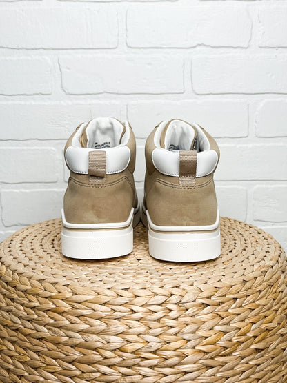 Gio high top sneaker sand/white