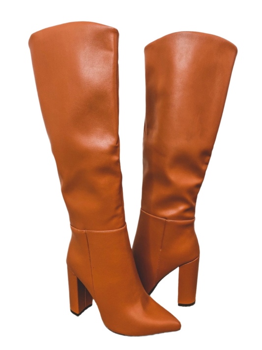 Signal knee high boots cognac