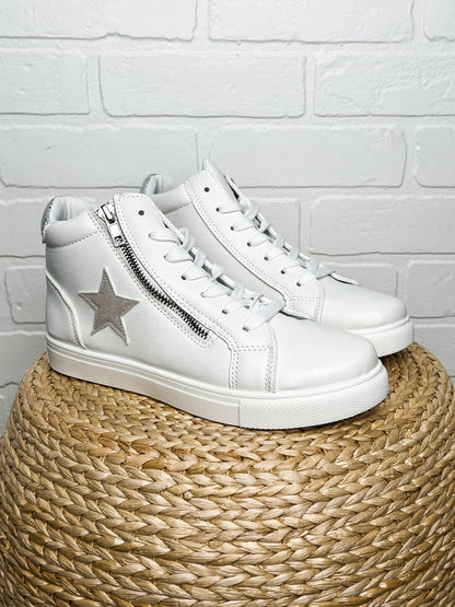 Fast star zip sneakers white