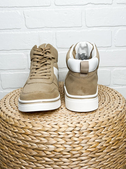 Gio high top sneaker sand/white
