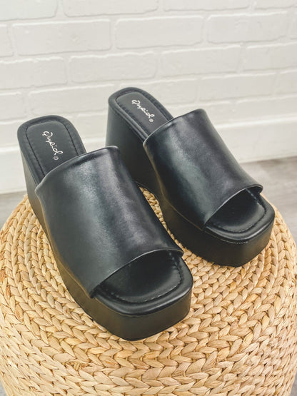 Afton one band sandal black